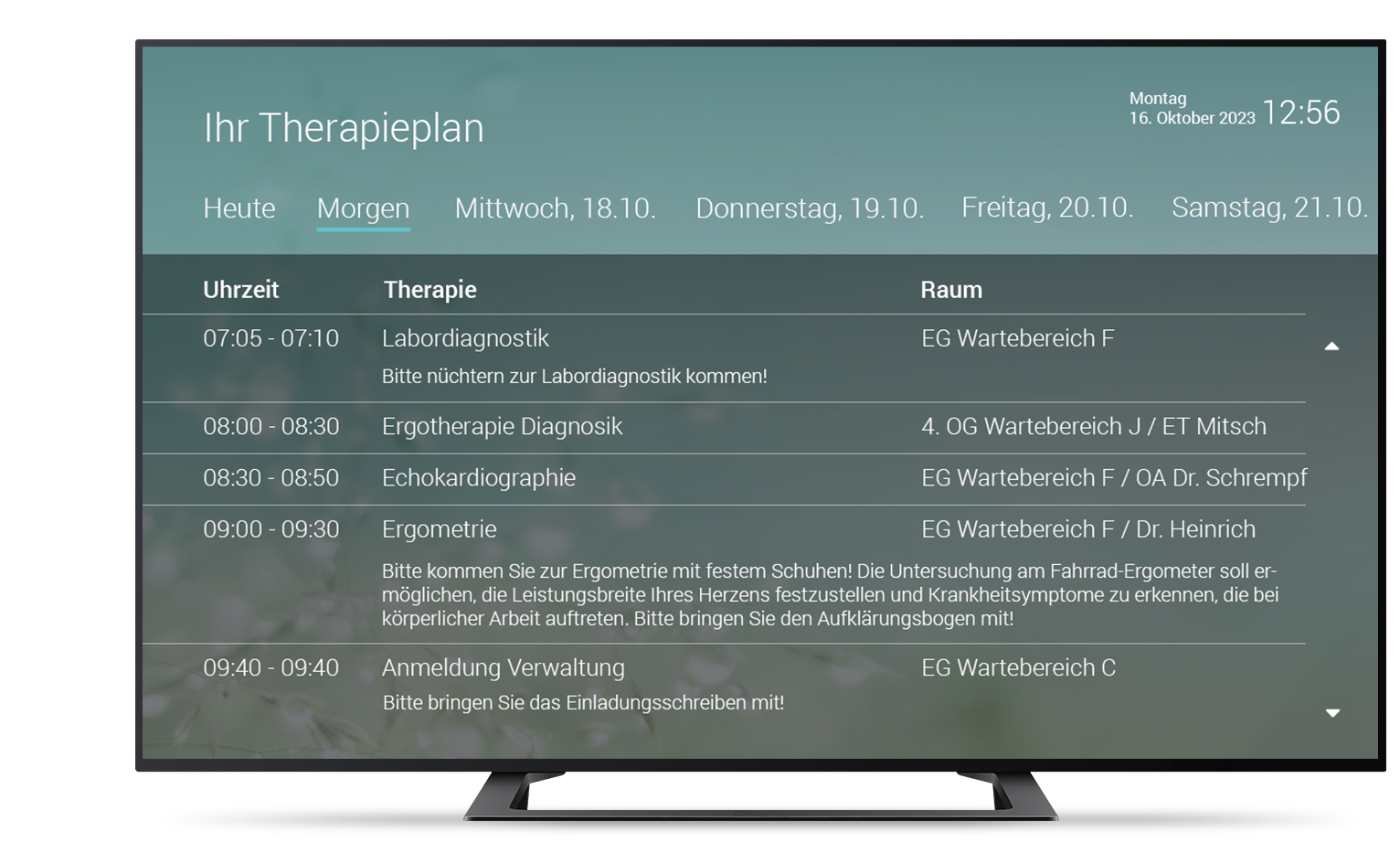 Ocilion hl7 therapieplan TV