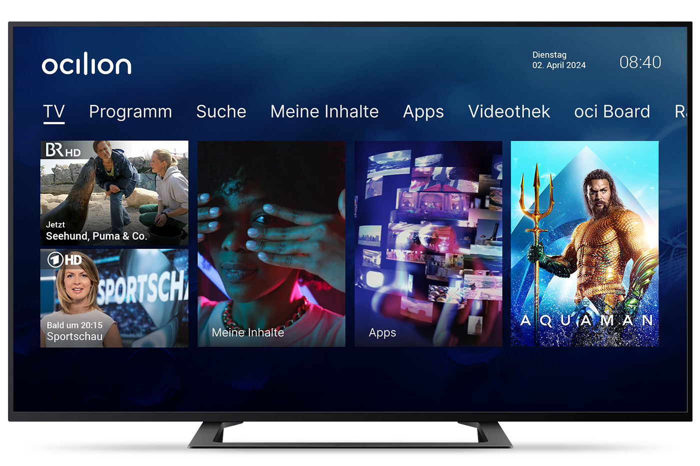 Ocilion user interface tv