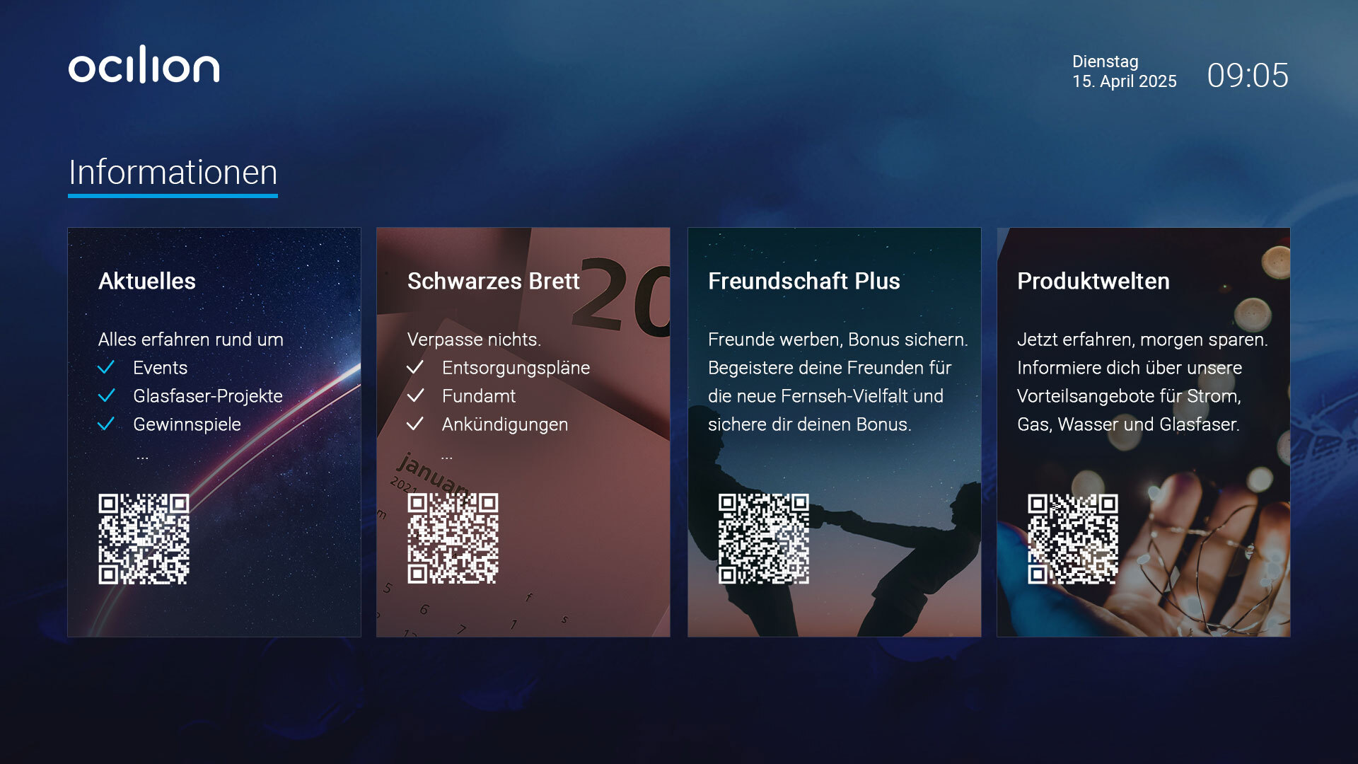 Infotainment Signage ocilion